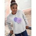 thumbnail image 2 of Modern Style Violet Nature Sweatshirt Women -Image by Shutterstock, Female XX-Large, 2 of 4