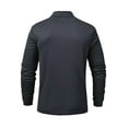 thumbnail image 3 of Satankud Mens Golf Shirt Long Sleeve 3 Button Moisture Wicking Dry Fit Solid Casual Golf Polo Shirts for Men Dark Grey S, 3 of 8