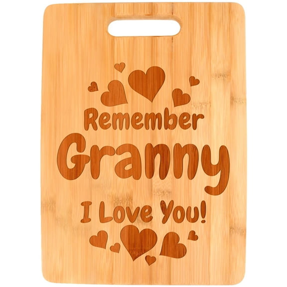 ThisWear Gifts for Granny Gifts for Grandma Remember Granny I Love You Big Rectangle Bamboo Cutting Board