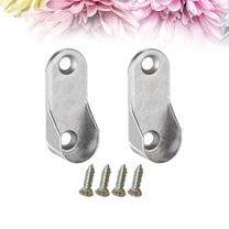 WEAVILUX Wardrobe Closet Rod Bracket Silver 6 Pcs