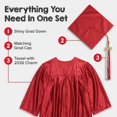 Happy Graduates Small Red Shiny Child Graduation Cap, Gown, Tassel and ...