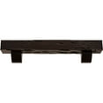 thumbnail image 2 of Ekena Millwork 8"H x 12"D x 60"W Pecky Cypress Faux Wood Fireplace Mantel Kit with Ashford Corbels, Premium Mahogany, 2 of 10