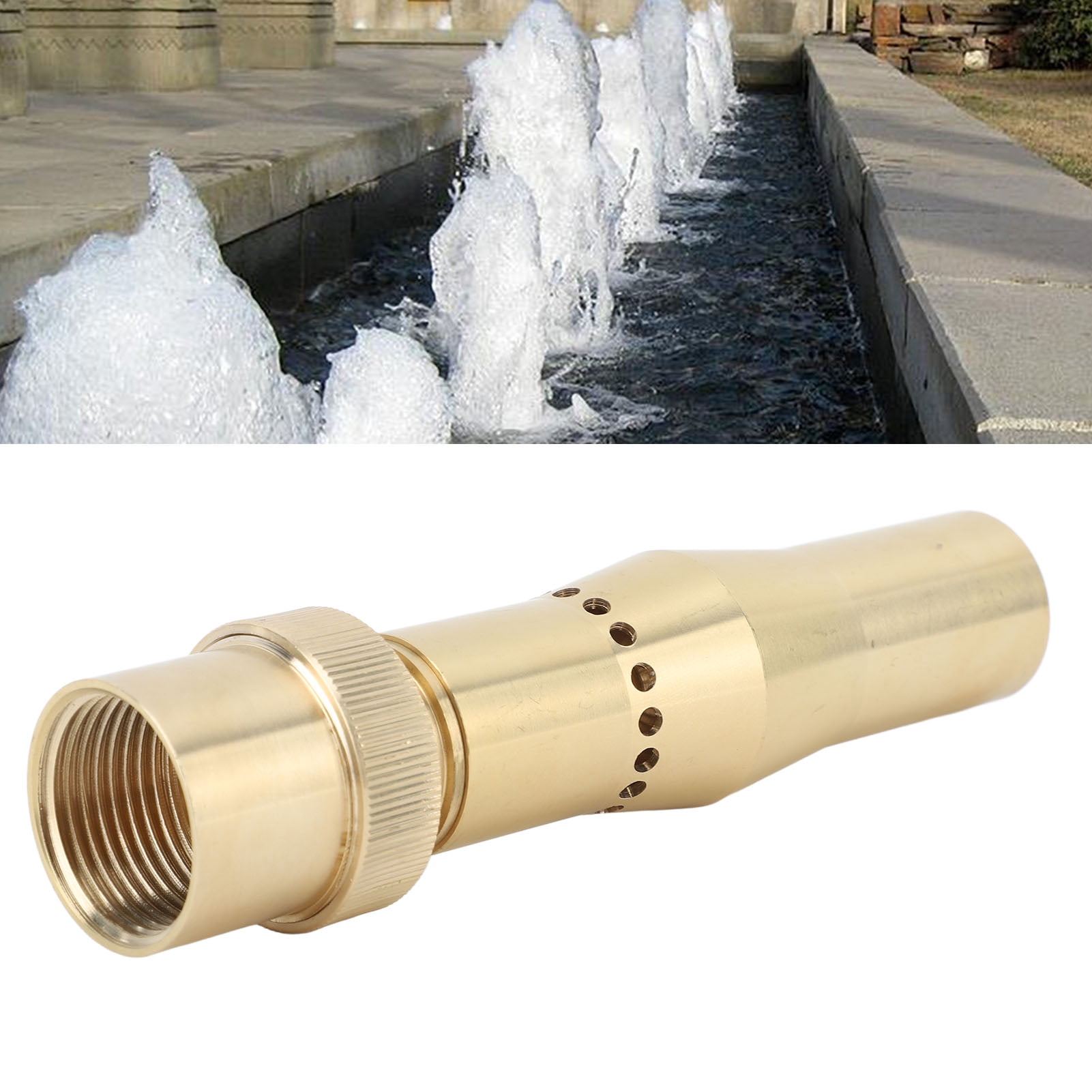 YAHHU Brass Column Fountain Nozzle Waterscape Sprinkler Head for Garden Pond Outdoor Landscape G1in