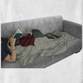 thumbnail image 6 of Modern Soft Flannel Fleece Blanket, Hipster Tiger in Sportswear Taking a Walk Adaptation to Urban City Theme, Cozy Plush for Indoor and Outdoor Use, 50" x 70", Ruby Sage Green Black, by Ambesonne, 6 of 6