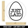 thumbnail image 2 of Just Laid in Egg Self-Inking Rubber Stamp Ink Stamper - Red Ink - Medium 1 Inch, 2 of 7