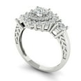 thumbnail image 2 of Halo Engagement Ring for Women - 1.4ct Moissanite in 14K White Gold Promise Ring, 2 of 6