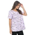 thumbnail image 2 of Casual Nights Women's Snap Front Smock Cobbler Woven Scrub Apron Top with Pockets, 2 of 5