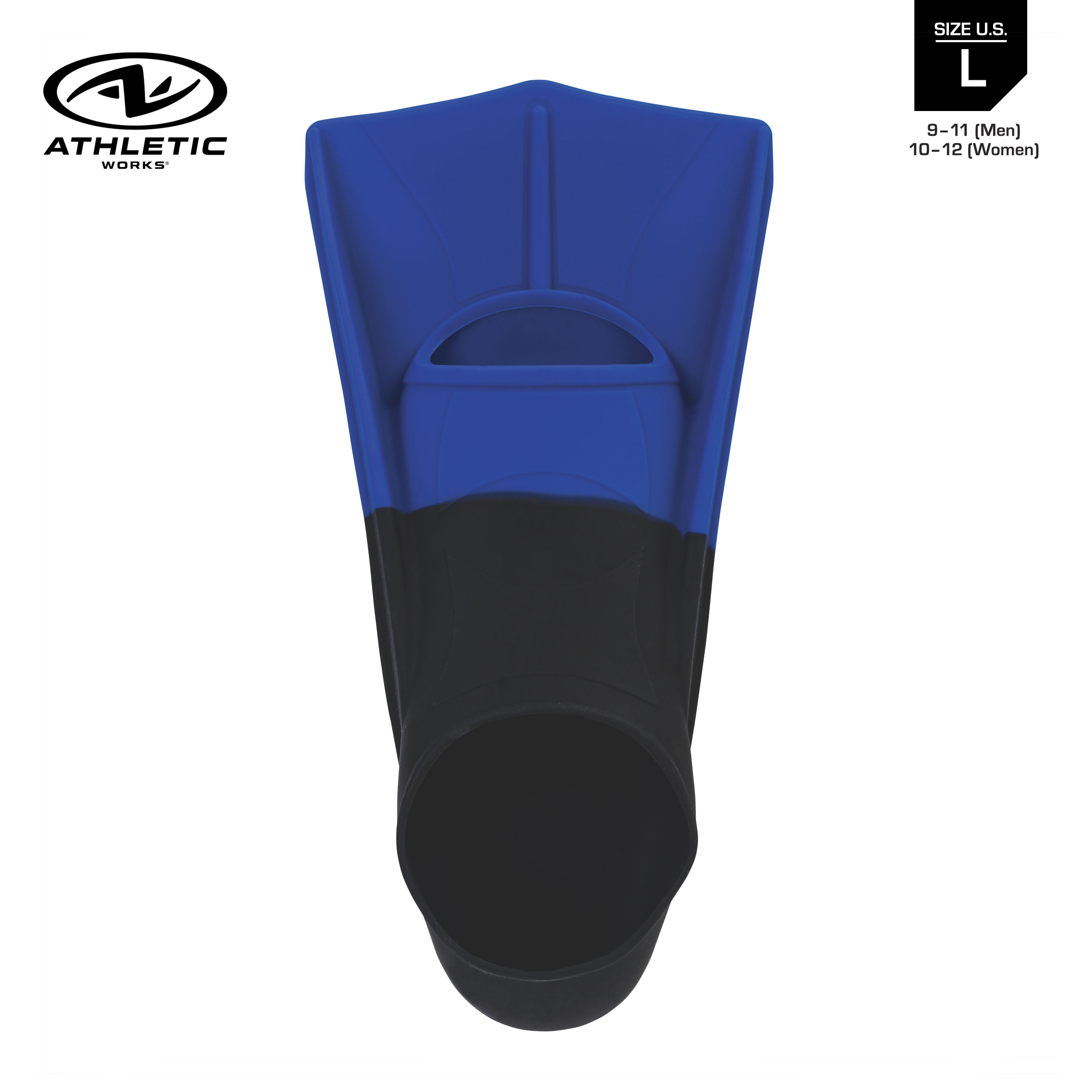 Athletic Works Adult Short Blade Swim Training Fin, Blue, Large