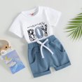 thumbnail image 2 of Fortune Ensemble T-Shirt à Manches Courtes Imprimé Ours pour Bébés Garçons avec Short à Cordon, 2 of 7