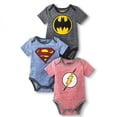 thumbnail image 1 of Justice League 3-Pack Infant Bodysuit Set-0-3 Months, 1 of 2