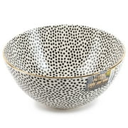 Thyme & Table Dot Large Ceramic Bowl Black and White