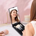 thumbnail image 4 of Boovnll Tool Kit, Makeup Brush Portable Led Makeup Mirror 360 Rotation Screen Makeup Mirror Lighting Makeup Mirror Women Gift Without Makeup Brush, Tool Set, Home Essentials, Household Essentials, 4 of 6