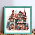 thumbnail image 2 of Hilo Algodón Bordado 11CT Vintage Punto Cruz Cabaña Navidad 50x50cm, 2 of 9