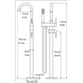 thumbnail image 6 of Freestanding Tub Faucet with Hand Shower, Modern Floor Mount Bathtub Filler Set, High Flow Waterfall Spout, Bath Tub Faucet for Soaking Tub and Bathroom Remodel, 6 of 9
