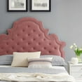 thumbnail image 5 of Tufted Platform Bed Frame, Queen Size, Velvet, Pink, Modern Contemporary Urban Design, Bedroom Master Guest Suite, 5 of 10