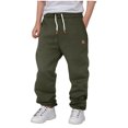 thumbnail image 2 of Tdoqot Boys Sweatpants with Pockets- Casual Baggy Elastic Waist Drawstring Jogger Pants Army Green Size 6, 2 of 5