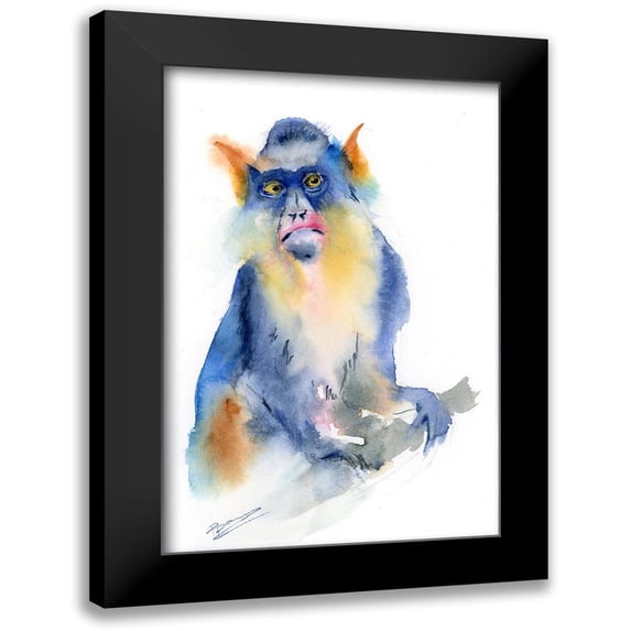 Shefranov, Olga 13x18 Black Modern Framed Museum Art Print Titled - Blue Monkey