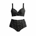 thumbnail image 4 of HVOBTTY Summer Women's 2 Piece Bikini Swimsuit Set High Waist Stretch Casual Structure for Border Beach Daily Outfit, 4 of 4