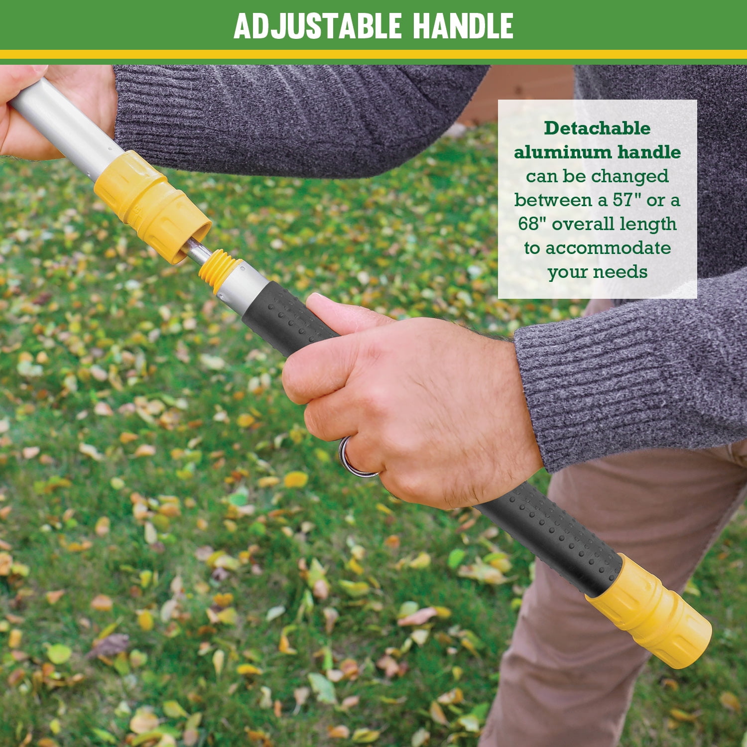 Expert Gardener 3-in-1 Leaf Rake, Functions as 30in Leaf Rake, 7in Shrub Rake or Leaf Scoops