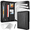 Jet Black, variant on NATISERAUM Portfolio Binder, A4 3-Ring Padfolio with Zipper, Vegan Leather, Includes 10 Sheet Protectors & 3 Notepads, for Business, Office & Conferences