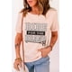 thumbnail image 1 of ABPHQTO Camiseta rosa de manga corta con estampado gráfico de Ride For The Brand para mujer, 1 of 5