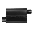thumbnail image 2 of Flowmaster Exhaust Muffler 943043 40 Series Delta Flow; Single 3 Inch Offset Inlet; Single 3 Inch Offset Outlet; 13 Inch Body/19 Inch Overall Length, 2 of 3