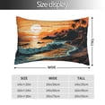 thumbnail image 2 of Yiaed Serene Ocean Sunset Print Brushed Microfiber Envelope Pillowcases, Standard,Envelope Closure Pillow Cases(No pillow core)-14"x20", 2 of 6