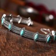 thumbnail image 3 of Turquoise Necklace Silver Short Necklace Choker Personalize Boho Necklace Jewelry for Women and Girls, 3 of 5