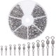 thumbnail image 1 of 185 piezas de conector de rodamiento de pesca de latón, 6 tamaños, barril rodante de bronce, eslabón giratorio de pesca, conectores de pesca a presión, 1 of 5