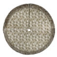 thumbnail image 4 of 48" Green and Brown Knit Deer and Tree Christmas Tree Skirt, 4 of 5