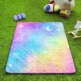 thumbnail image 2 of Rainbow Outdoor Picnic BlanketsStar Sky Waterproof Picnic Blankets 60x80 Inches Large Sandproof Beach Blanket Foldable Outdoor Blanket for Camping on Grass Picnic Mat, 2 of 6