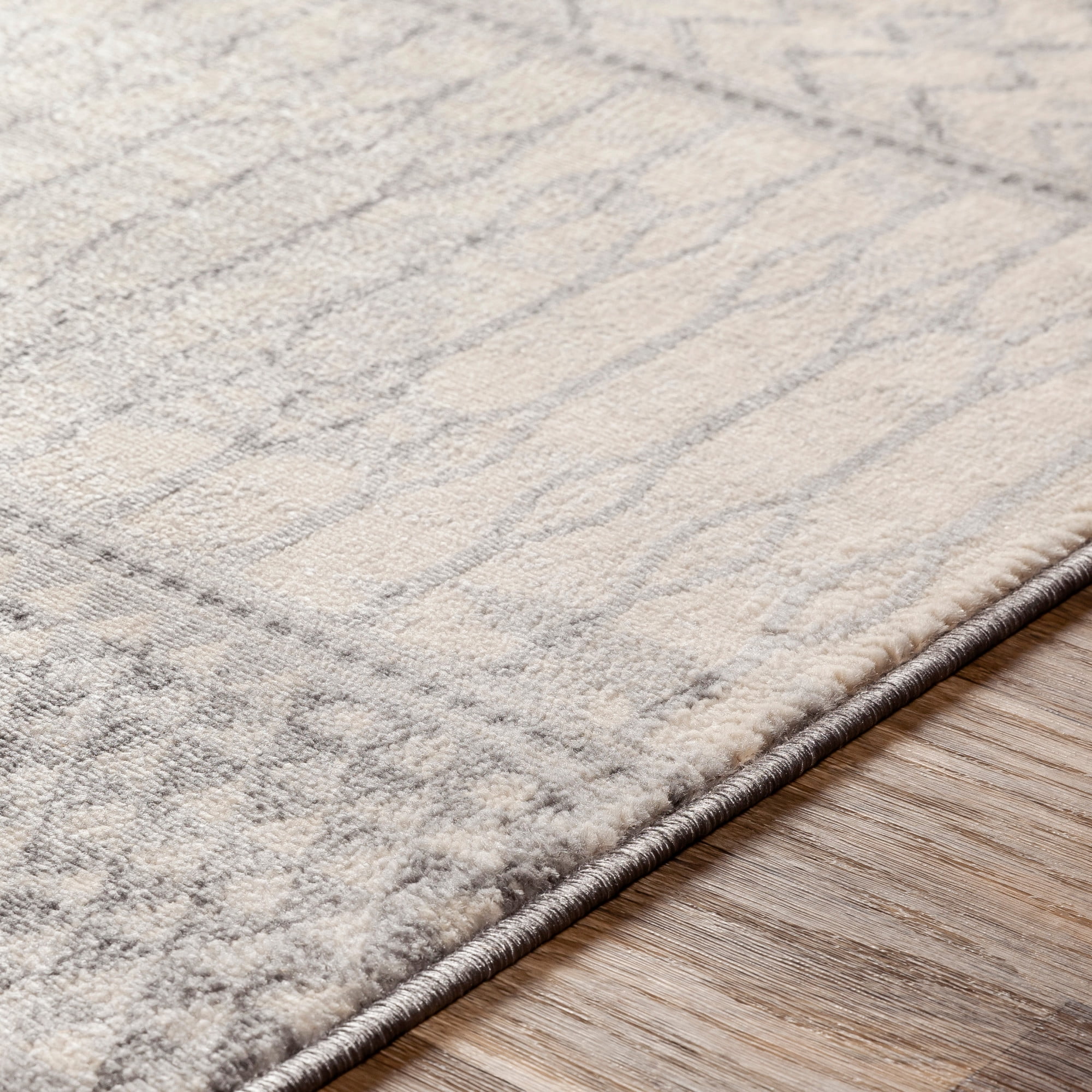 Livabliss Area Rugs for Living Room, 7x9 Monaco Global Gray Rug, Bedroom Dining Room Home Decor Stain Resistant Carpet (6'7" x 9'6")