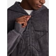 thumbnail image 5 of No Boundaries Zip Up Oversized Hoodie with Applique Detail, Men's and Big Men's XS-3XL, 5 of 7