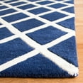 thumbnail image 3 of SAFAVIEH Chatham Jahn Geometric Wool Area Rug, Dark Blue/Ivory, 3' x 5', 3 of 9