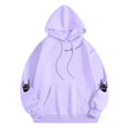 thumbnail image 4 of XIAONU Womens Hoodies Halloween Skeleton Print Drawstring Hoodie With Kangaroo Pocket Baggy Long Sleeve Pullover Hooded Sweatshirt, 4 of 4