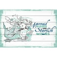 thumbnail image 3 of Marmont Hill "Mermaid Kisses 2" Painting Print on White Wood, 3 of 5