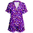 thumbnail image 4 of Angala Halloween Pajamas Women Graphic Pjs Outfits Womens Short Pajamas Set, 4 of 4