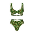 thumbnail image 4 of Daiia Big Colorful Avocados Women's Bikini Set Two Piece Swimsuit High Waisted Bikini Adjustable Straps Bikini Perfect for Beach, Pool, and Summer Vacation-X-Large, 4 of 9