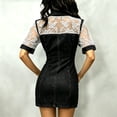 thumbnail image 5 of Ovbmpzd Black Denim Dress for Women Mini Short Sleeve Summer A-Line Dresses Trendy Collared Casual Dresses,M, 5 of 5