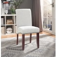 thumbnail image 2 of Parsons Dining Chair with Antique Bronze Nail Heads in Smoke Ash Fabric, 2 of 6