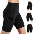 thumbnail image 1 of Short de Course Taille Haute pour Femmes avec Poche Extérieure, Contrôle du Ventre, Entraînement, Course Athlétique, Non Transparent, 1 of 5