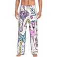 thumbnail image 2 of Lsque Summer with Flamingo Print Men's Pajama Pants, Lounge Pant - Comfortable Home Wear,Elastic Waistband, Stylish Design-Large, 2 of 9