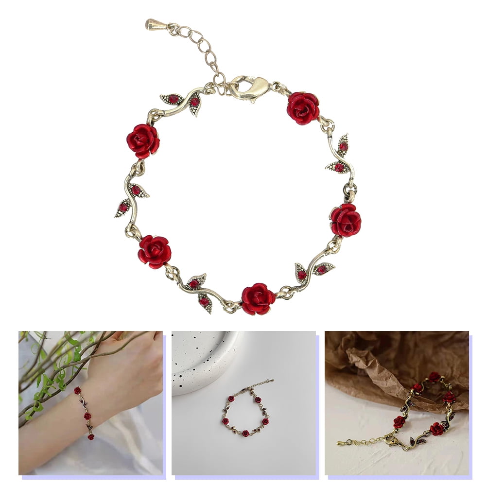 RED CORAL AND GREEN JADE GOLD FINISH BRACELET FOR WOMEN -MOECJB001R –  www.soosi.co.in