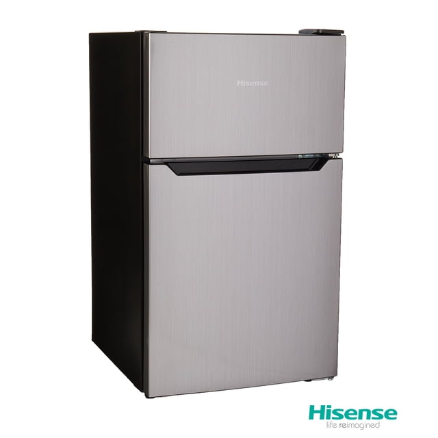 Frigobar Hisense con Congelador3.3 Pies Refrigerador Compacto Doble Puerta RT33D6AAE