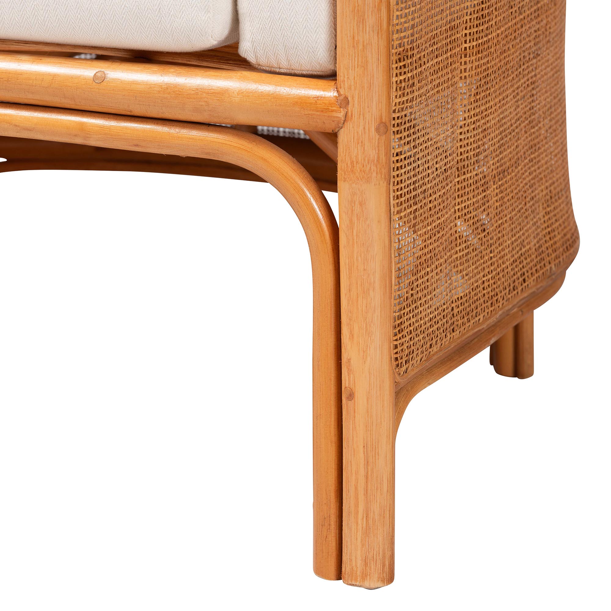 bali & pari Bandung Boho Accent Chair, Light Honey