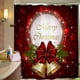 thumbnail image 2 of Cortina de ducha Farfi con estampado de trineo navideño, impermeable, de secado rápido, resistente al agua, cortina de baño para el hogar, 2 of 5