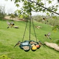 thumbnail image 6 of Four-Leaf Clover Hanging Bird Feeder | Outdoor Double-Purpose Water & Food Dispenser | Durable Plastic, 4 Compartments | Easy Clean, Multiple Colors, 18" x 9" | Balcony & Garden Use, 6 of 6