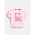 thumbnail image 2 of Wonder Nation Girls Graphic Tee with Shorts and Pants Pajama Set, 3 Piece, Sizes 4-18, 2 of 4