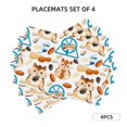 thumbnail image 2 of Placemats Set Of 4 / 6, Cartoon Cute Hamster Nut Peanut Placemats For Dining Table Indoor/Outdoors Heat Resistant Washable Placemats 18" X 12", 2 of 8