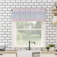 thumbnail image 4 of nqOlkjepod Colorful Stripe Farmhouse Short Window Curtain Valances, Modern Pink Purple Blue Vertical Striped Rod Pocket Kitchen Valances for Living Room Bedroom Bathroom Cafe, 1 Panel - 42" x 18", 4 of 8